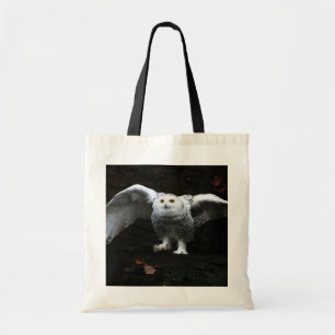 Snowy Owl With Open Wings bti Tote Bag