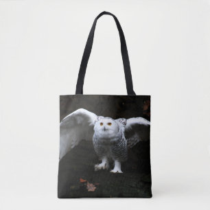 Snowy Owl With Open Wings sta Tote Bag