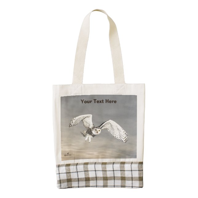 Snowy Owl Zazzle HEART Tote Bag (Front)