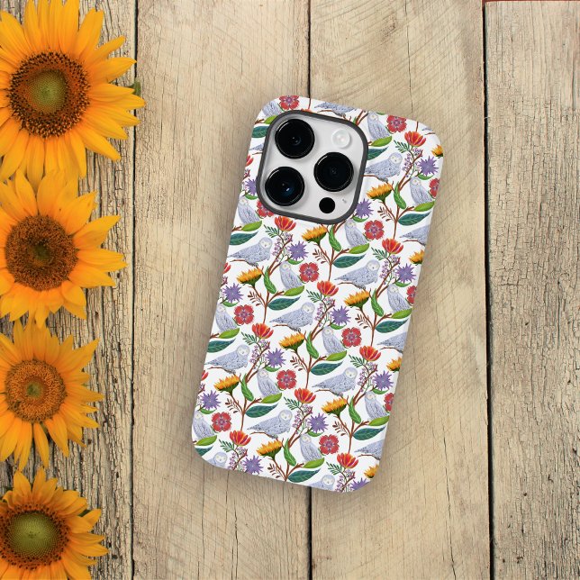 Snowy Owls With Tulips And Sunflowers Case-Mate iPhone Case (Creator Uploaded)