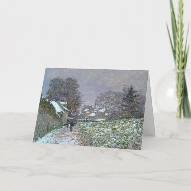 Snowy Path at Argenteuil Holiday Card (Front)