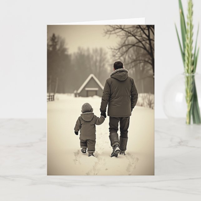 Snowy Path Fathers Day Card (Front)