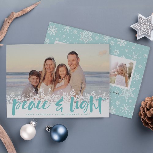 Snowy Peace  Hanukkah Photo Card