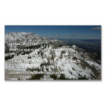 Snowy Peaks of Grand Teton Mountains I Photography Business Card Magnet