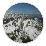 Snowy Peaks of Grand Teton Mountains I Photography Ceramic Knob