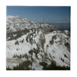 Snowy Peaks of Grand Teton Mountains I Photography Ceramic Tile