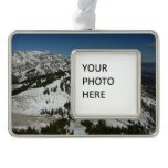 Snowy Peaks of Grand Teton Mountains I Photography Christmas Ornament