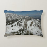 Snowy Peaks of Grand Teton Mountains I Photography Decorative Pillow