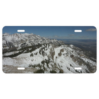 Snowy Peaks of Grand Teton Mountains I Photography License Plate
