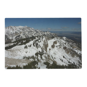 Snowy Peaks of Grand Teton Mountains I Photography Placemat