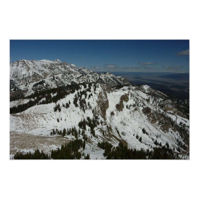 Snowy Peaks of Grand Teton Mountains I Photography Poster (Front)