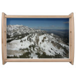 Snowy Peaks of Grand Teton Mountains I Photography Serving Tray