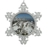 Snowy Peaks of Grand Teton Mountains I Photography Snowflake Pewter Christmas Ornament