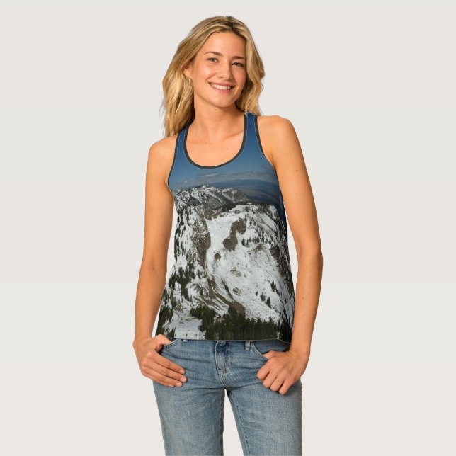 Snowy Peaks of Grand Teton Mountains I Photography Tank Top (Front Full)