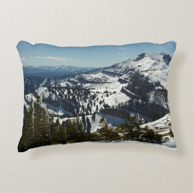 Snowy Peaks of Grand Teton Mountains II Photo Accent Pillow (Front)