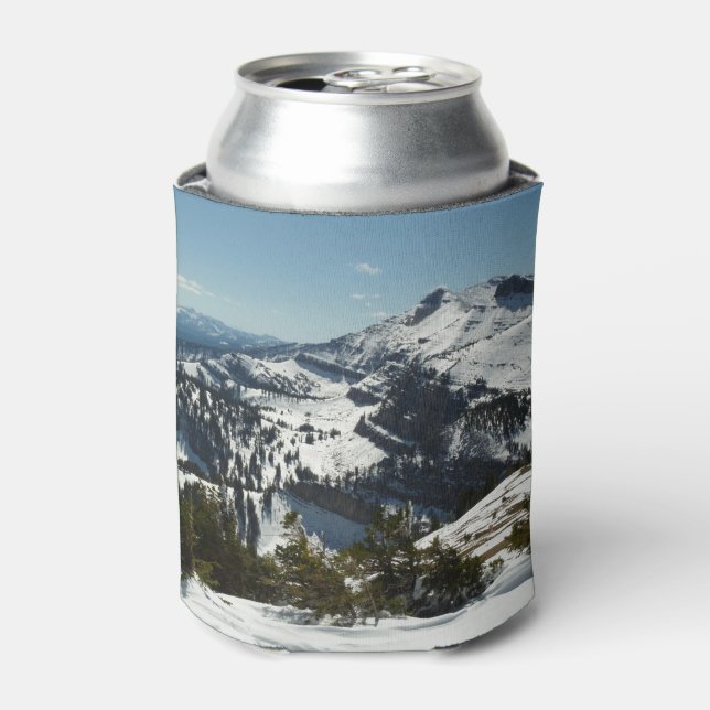 Snowy Peaks of Grand Teton Mountains II Photo Can Cooler (Can Front)