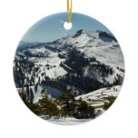 Snowy Peaks of Grand Teton Mountains II Photo Ceramic Ornament