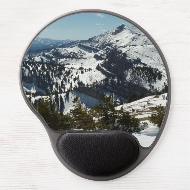Snowy Peaks of Grand Teton Mountains II Photo Gel Mouse Pad (Front)