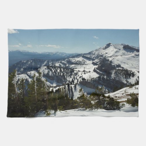 Snowy Peaks of Grand Teton Mountains II Photo Kitchen Towel