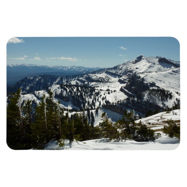 Snowy Peaks of Grand Teton Mountains II Photo Magnet (Horizontal)