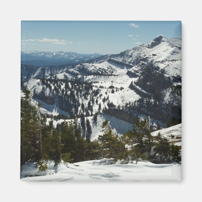 Snowy Peaks of Grand Teton Mountains II Photo Magnet (Front)