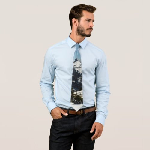 Snowy Peaks of Grand Teton Mountains II Photo Neck Tie