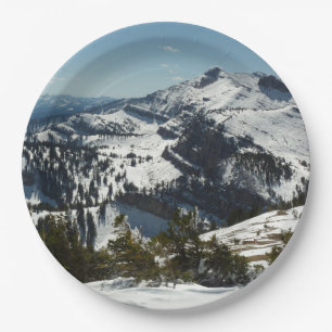 Snowy Peaks of Grand Teton Mountains II Photo Paper Plates