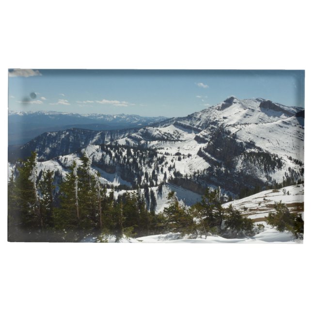 Snowy Peaks of Grand Teton Mountains II Photo Place Card Holder (Front)