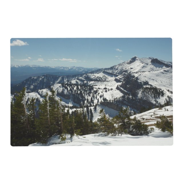 Snowy Peaks of Grand Teton Mountains II Photo Placemat (Front)