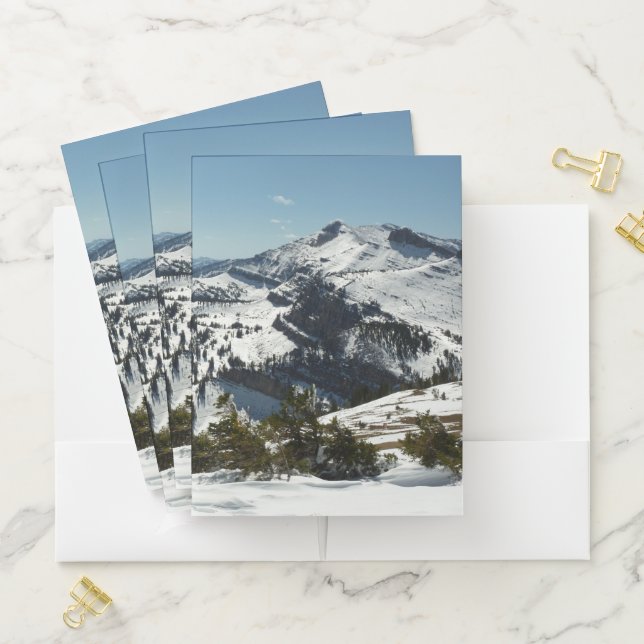 Snowy Peaks of Grand Teton Mountains II Photo Pocket Folder (In Situ)