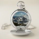 Snowy Peaks of Grand Teton Mountains II Photo Pocket Watch