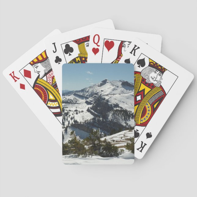 Snowy Peaks of Grand Teton Mountains II Photo Poker Cards (Back)