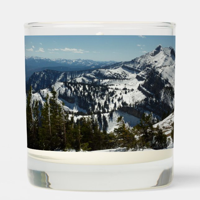 Snowy Peaks of Grand Teton Mountains II Photo Scented Candle (Front)