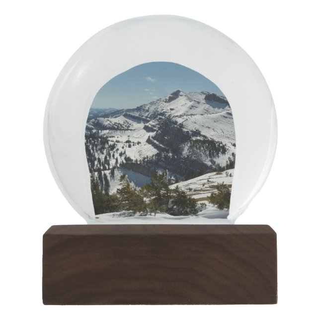 Snowy Peaks of Grand Teton Mountains II Photo Snow Globe (Front)
