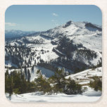 Snowy Peaks of Grand Teton Mountains II Photo Square Paper Coaster