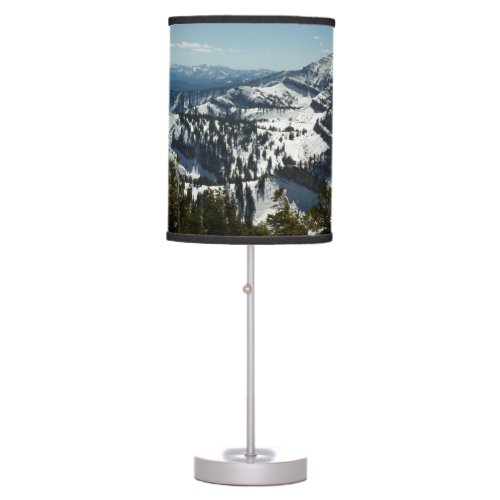 Snowy Peaks of Grand Teton Mountains II Photo Table Lamp