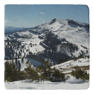 Snowy Peaks of Grand Teton Mountains II Photo Trivet