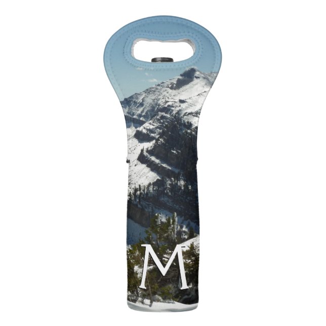 Snowy Peaks of Grand Teton Mountains II Photo Wine Bag (Front)