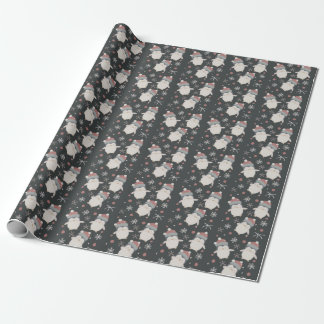 Snowy Penguin Holiday Wrapping Paper