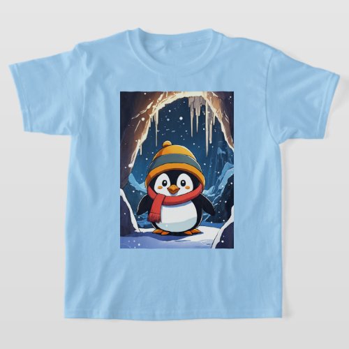 Snowy Penguin Wonderland Charming Winter T_Shirt