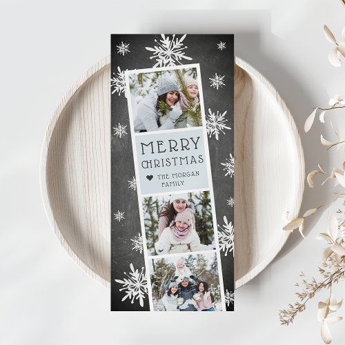 Snowy Photobooth Holiday Photo Collage Card