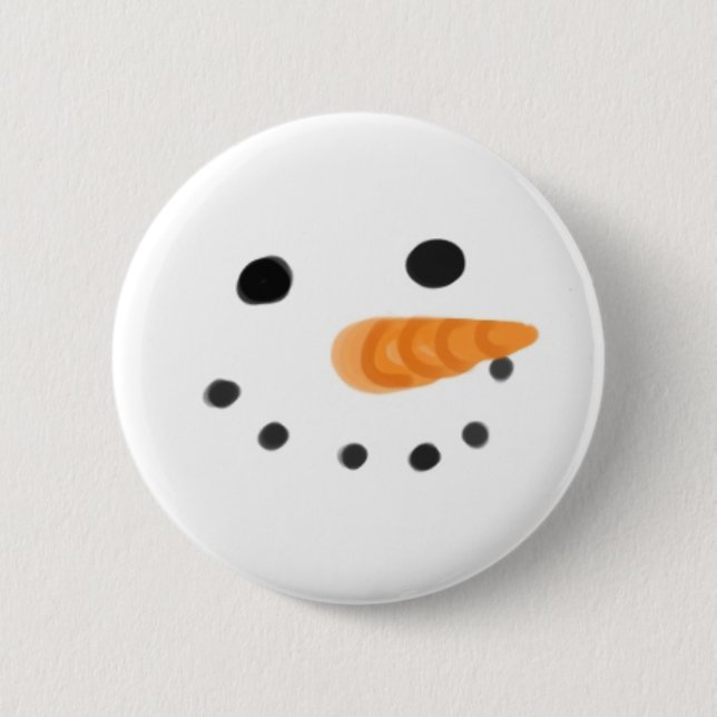 Snowy Pinback Button (Front)