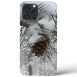 Snowy Pine Branch Winter Nature Photography iPhone 13 Pro Max Case