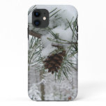 Snowy Pine Branch Winter Nature Photography iPhone 11 Case