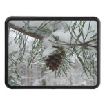 Snowy Pine Branch Winter Nature Photography Hitch Cover