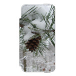 Snowy Pine Branch Winter Nature Photography iPhone SE/5/5s Wallet Case
