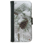 Snowy Pine Branch Winter Nature Photography Wallet Phone Case For iPhone 6/6s