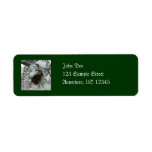 Snowy Pine Branch Winter Nature Photography Label