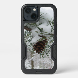 Snowy Pine Branch Winter Nature Photography iPhone 13 Case