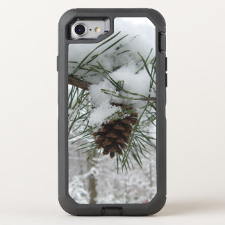 Snowy Pine Branch Winter Nature Photography OtterBox Defender iPhone SE/8/7 Case